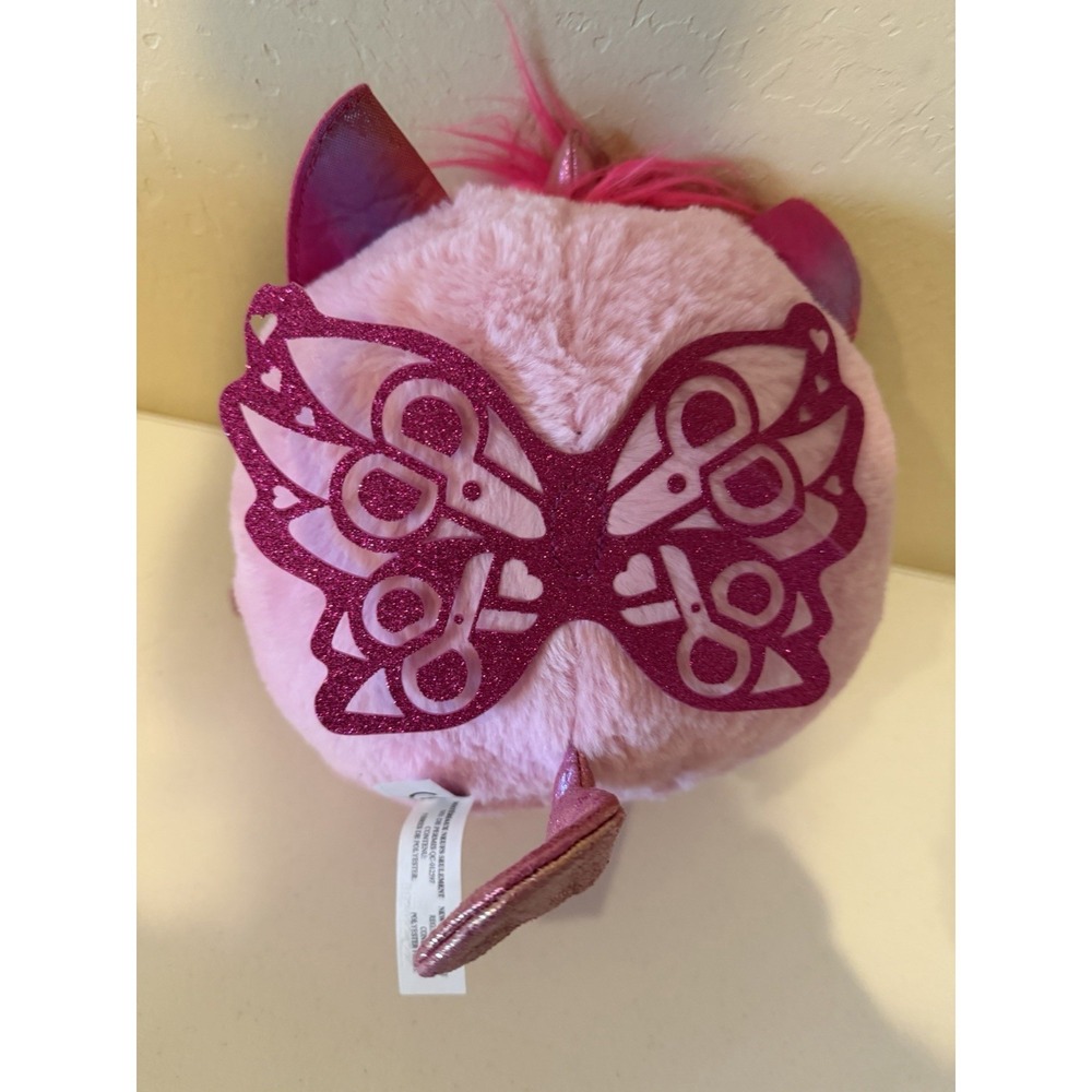 ZURU Pink Plush Unicorn Cat Heart Belly Wings Stuffed Animal 8" Toy - Picture 2 of 5